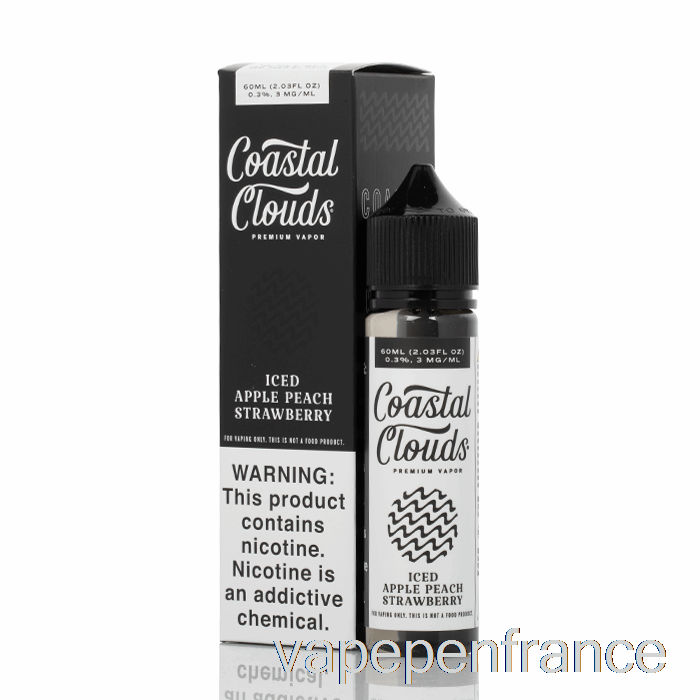 Pomme Glacée Pêche Fraise - Nuages ​​côtiers Co. - Stylo Vape 60 Ml 3 Mg